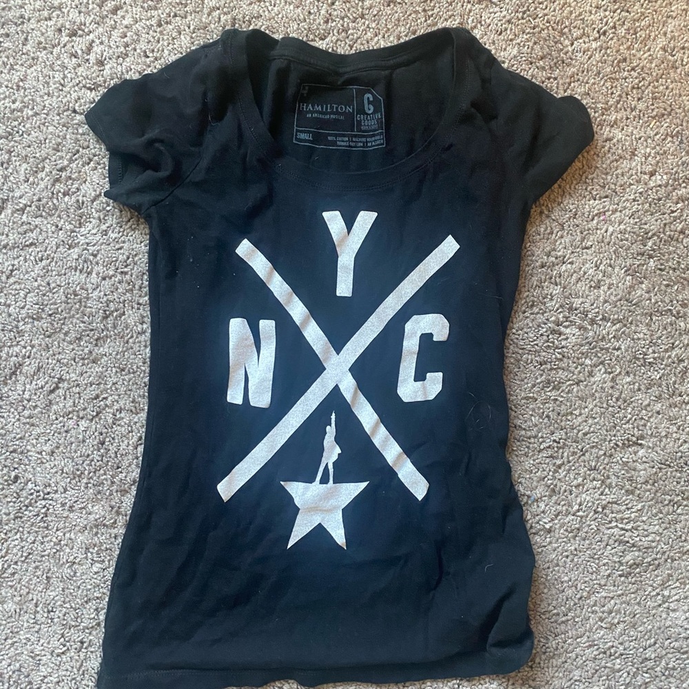 Black Hamilton Tee NYC Broadway Edition